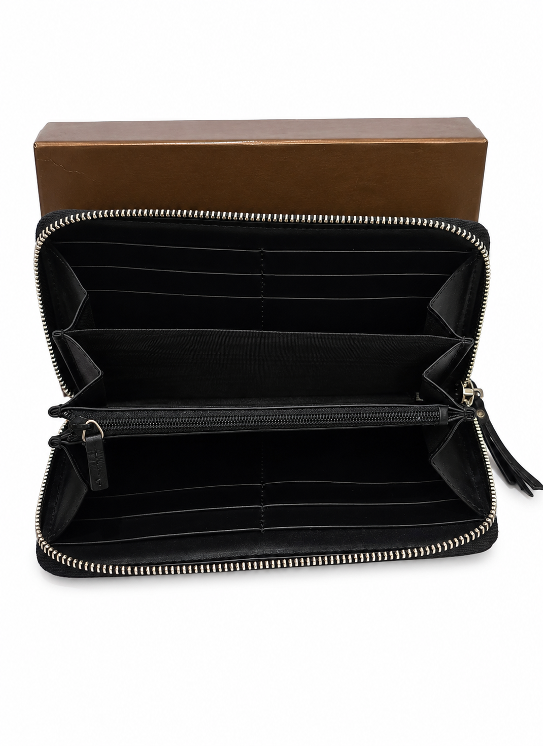 Pre-Owned Gucci GG Supreme Bee Zip-Around Continental Wallet – Beige/Ebony