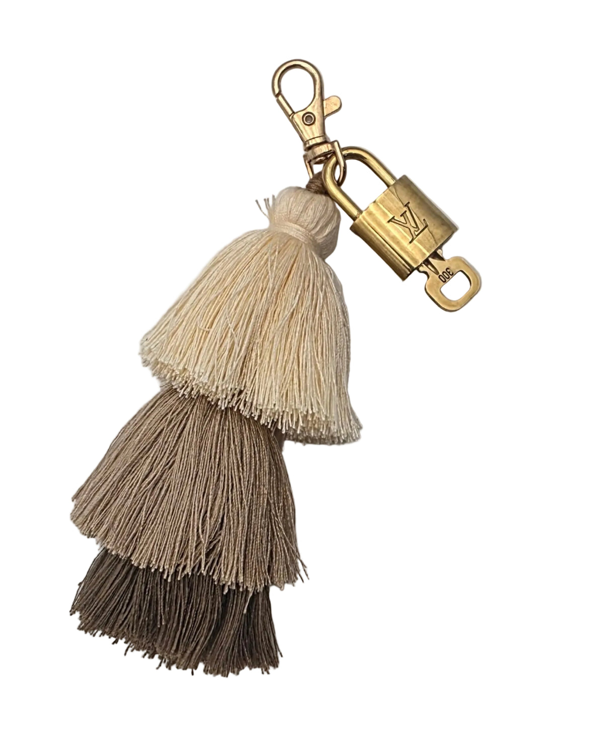 Louis Vuitton Lock and Key Tassel Charm 300- Neutral