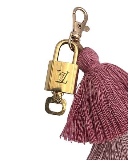 Louis Vuitton Lock and Key Tassel Charm 307- Pink