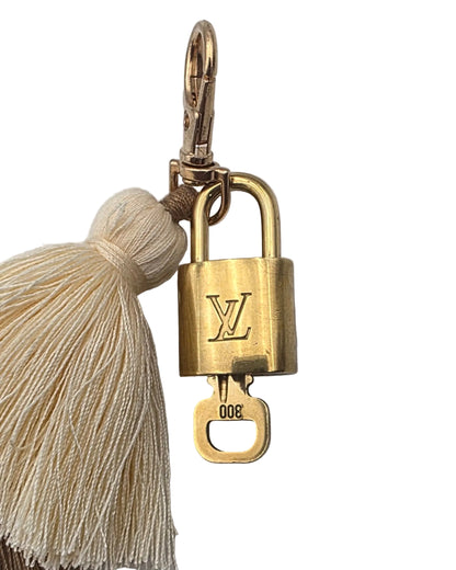 Louis Vuitton Lock and Key Tassel Charm 300- Neutral