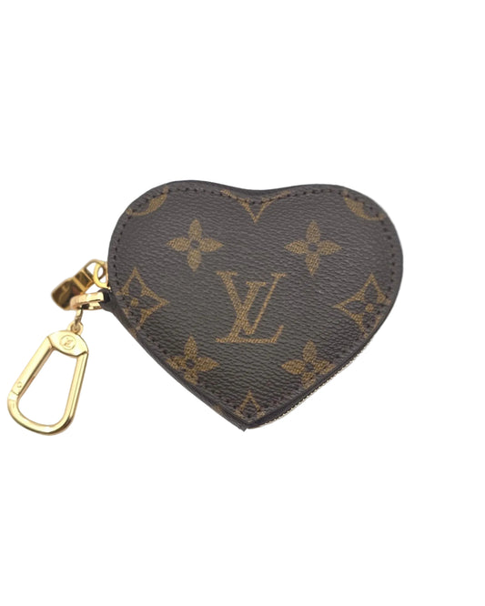Upcycled Louis Vuitton Monogram Canvas Heart Pouch