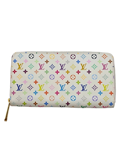 LV x Takashi Murakami Multicolore Wallet- White