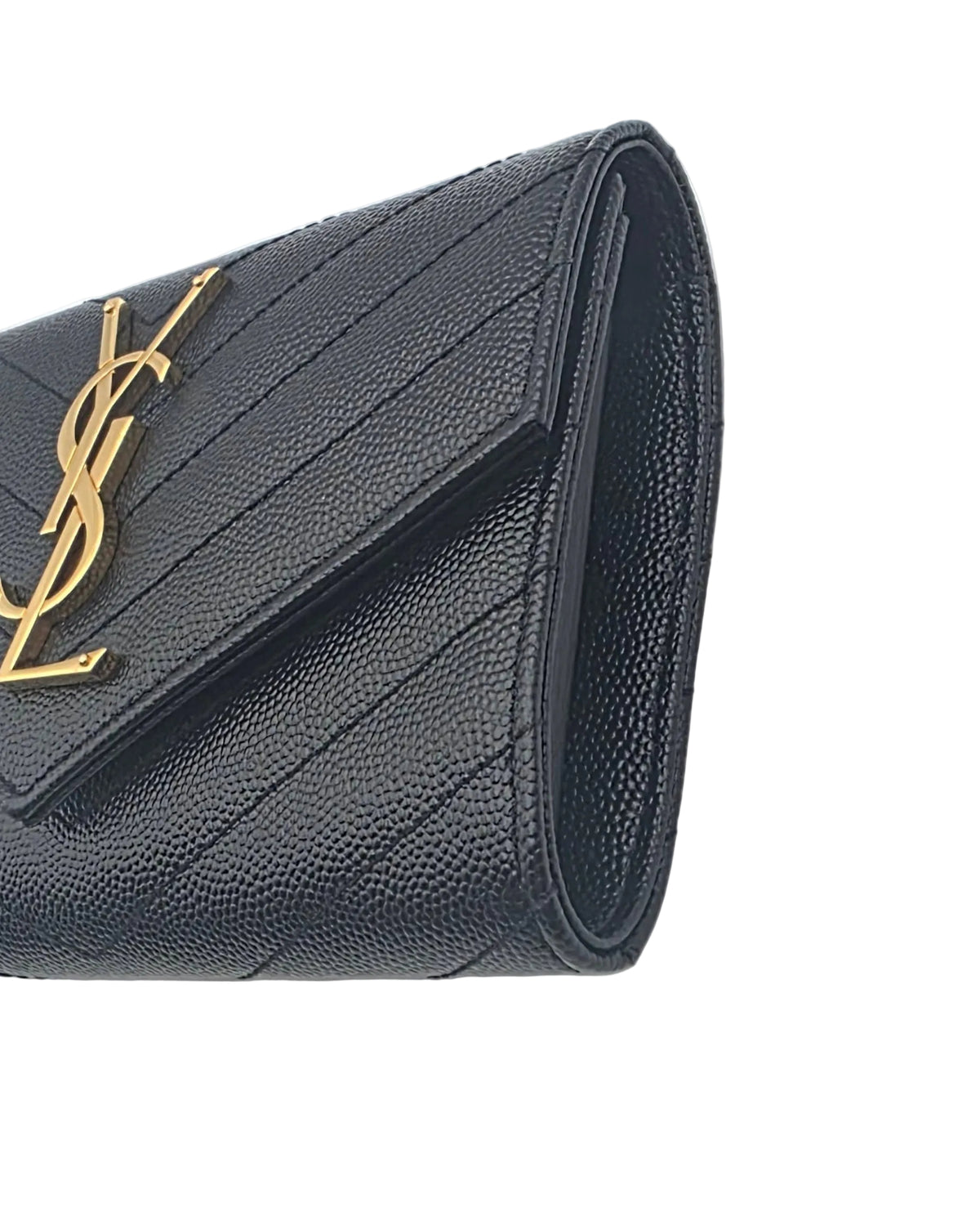 Saint Laurent Matelasse Envelope Wristlet- Black