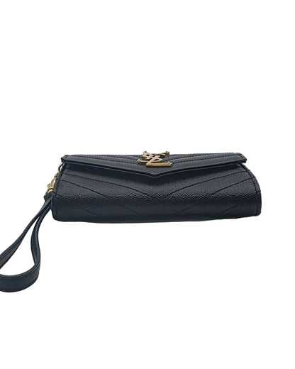 Saint Laurent Matelasse Envelope Wristlet- Black