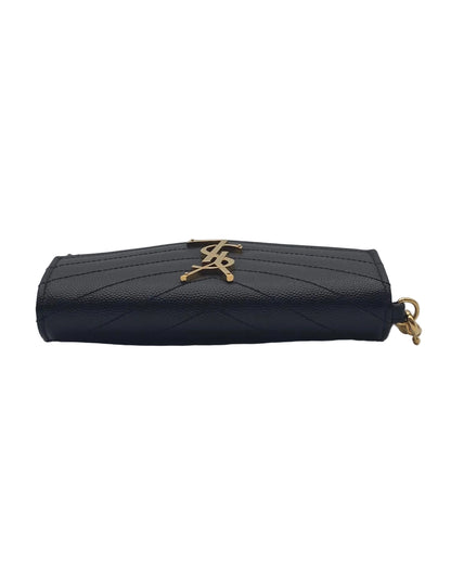 Saint Laurent Matelasse Envelope Wristlet- Black