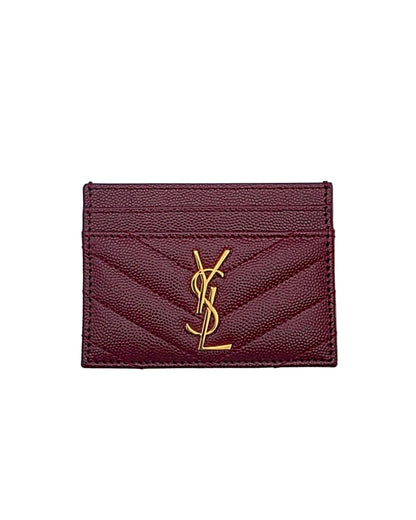 Saint Laurent Monogram Cardholder- Palissandre