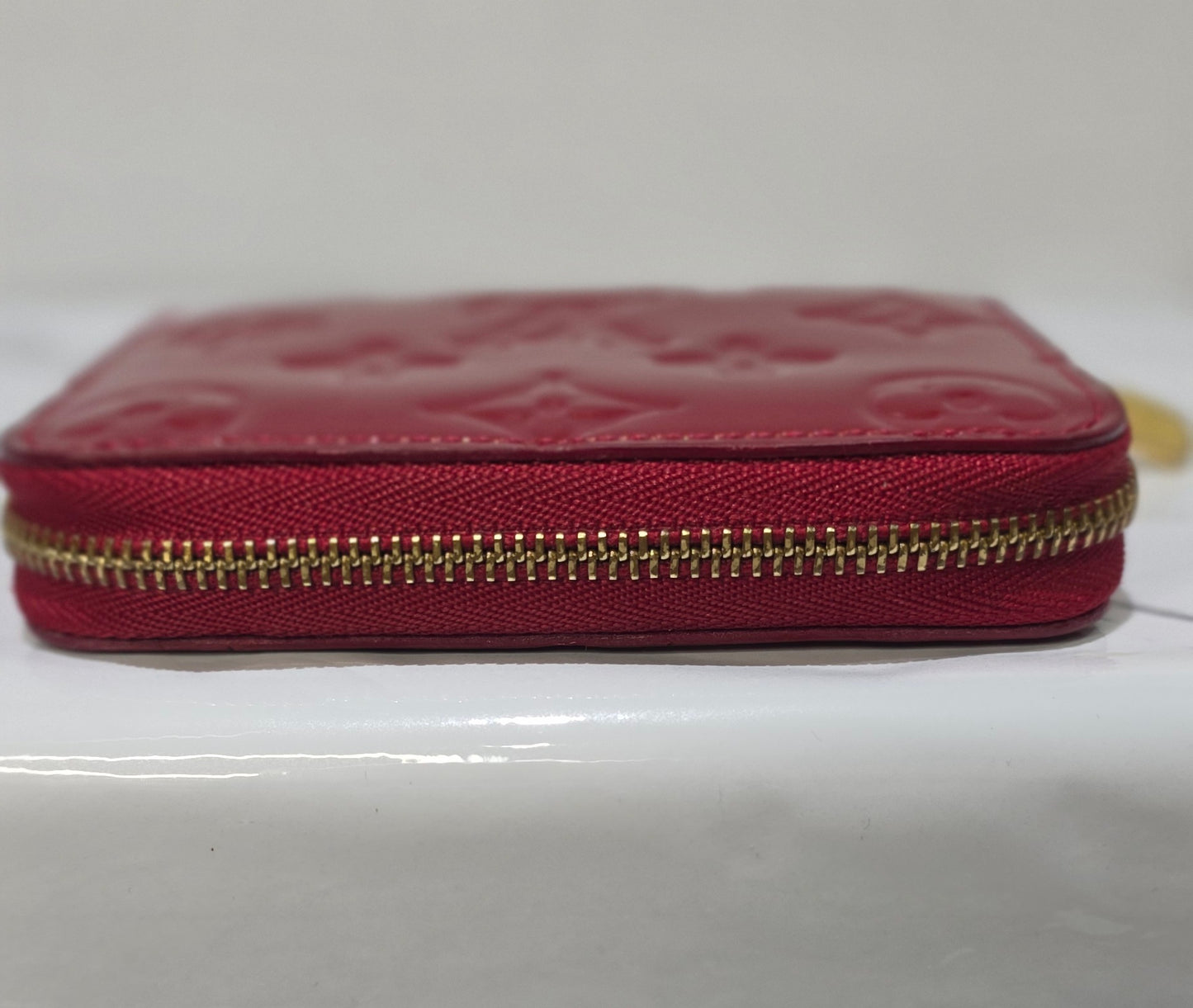 Pre-owned Louis Vuitton Monogram Vernis Zippy Coin Purse (Red)