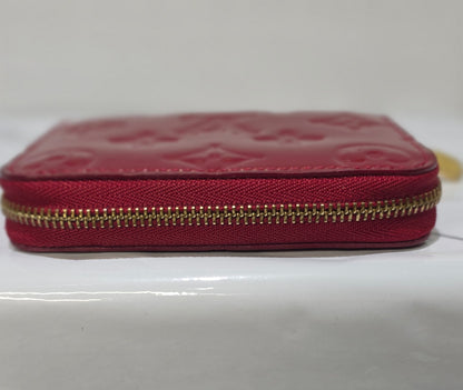 Pre-owned Louis Vuitton Monogram Vernis Zippy Coin Purse (Red)