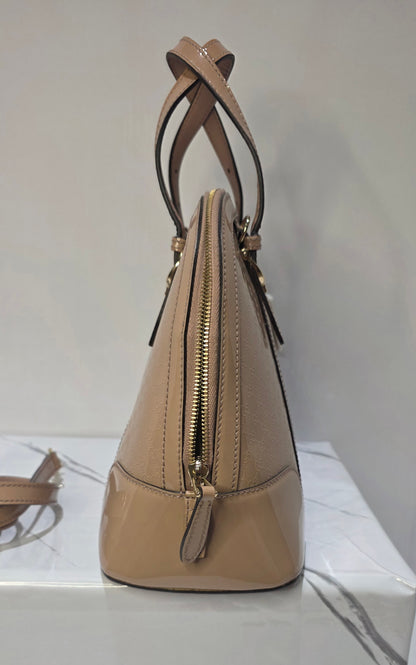 Pre- Owned Gucci Microguccissima Patent Leather Dome Satchel