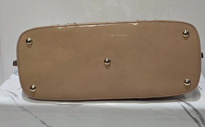 Pre- Owned Gucci Microguccissima Patent Leather Dome Satchel