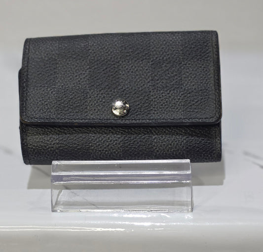 Pre- owned Louis Vuitton Damier Graphite 6-Key Holder