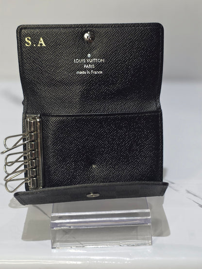 Pre- owned Louis Vuitton Damier Graphite 6-Key Holder