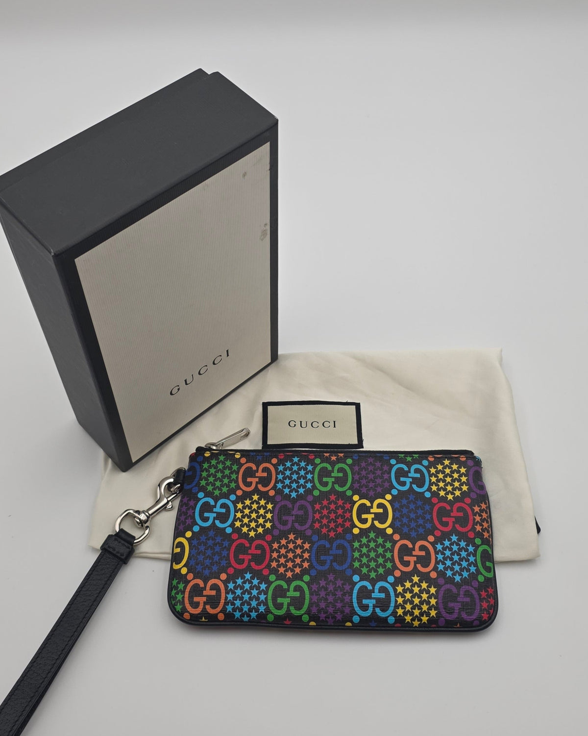 Gucci GG Psychedelic Wristlet Clutch- Multicolor