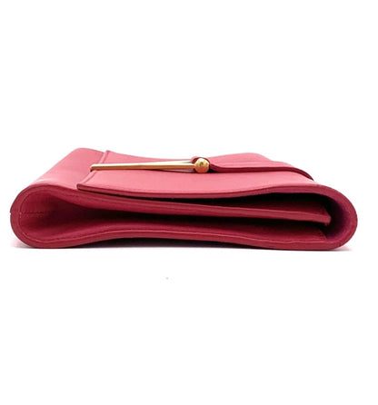 Pre-owned Yves Saint Laurent Leather Clutch Chyc Pink