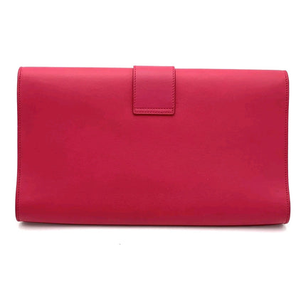 Pre-owned Yves Saint Laurent Leather Clutch Chyc Pink