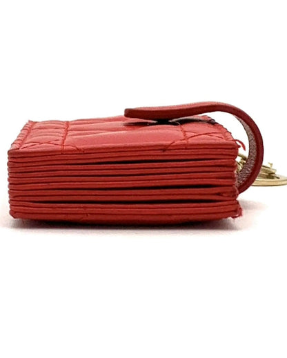 Lady Dior 5-Gusset Card Holder – Red