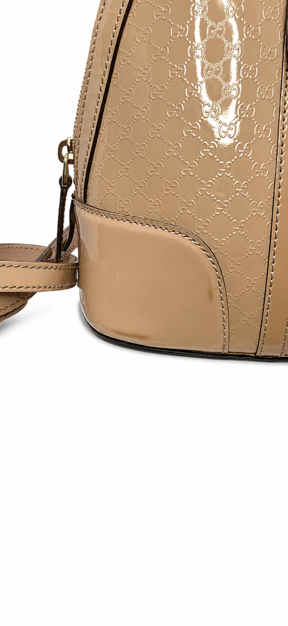 Pre- Owned Gucci Microguccissima Patent Leather Dome Satchel