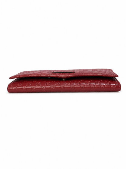 Preowned Gucci Microguccissima Leather Continental Wallet – Red