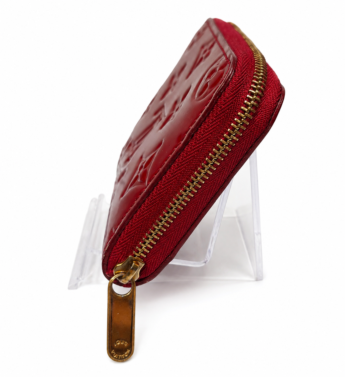 Pre-owned Louis Vuitton Monogram Vernis Zippy Coin Purse (Red)