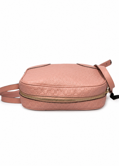 Pre- Owned Gucci Bree Microguccissima Leather Camera Crossbody Bag – Dusty Pink
