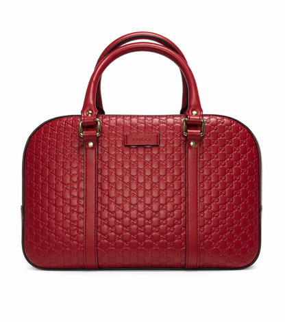 Pre-owned Gucci Microguccissima Leather bree Handbag – Red
