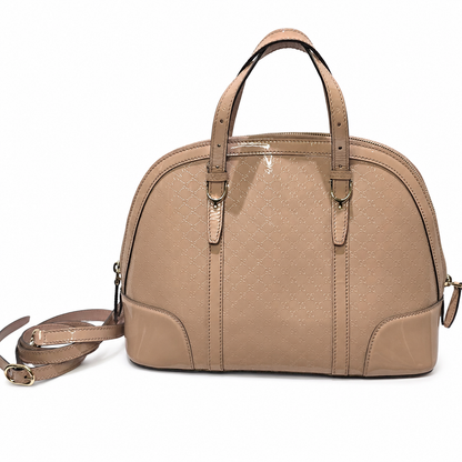 Pre- Owned Gucci Microguccissima Patent Leather Dome Satchel