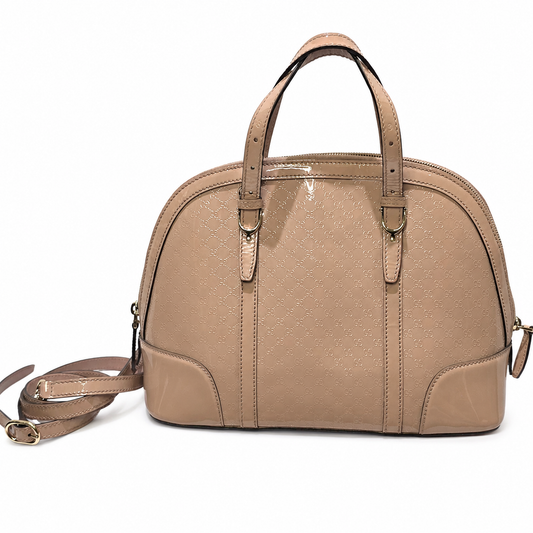 Pre- Owned Gucci Microguccissima Patent Leather Dome Satchel