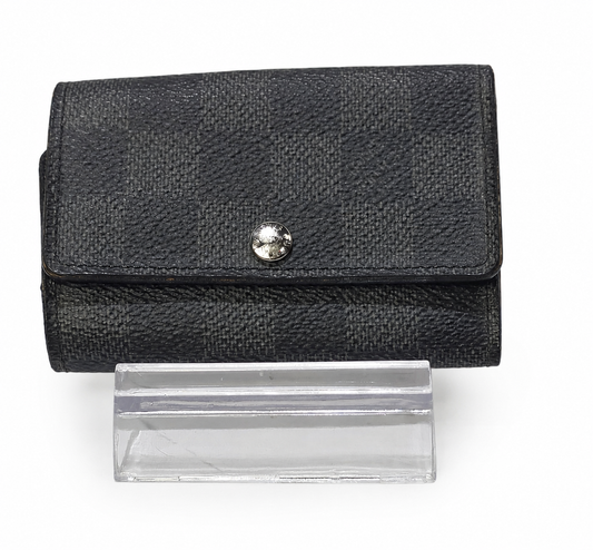 Pre- owned Louis Vuitton Damier Graphite 6-Key Holder