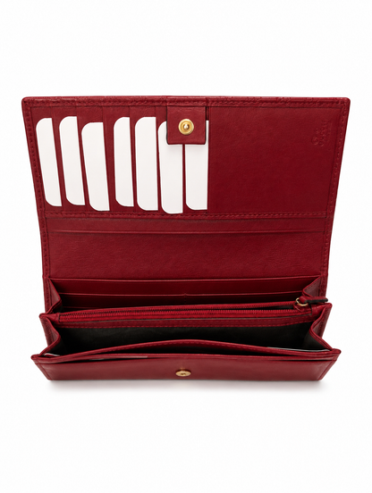 Preowned Gucci Microguccissima Leather Continental Wallet – Red