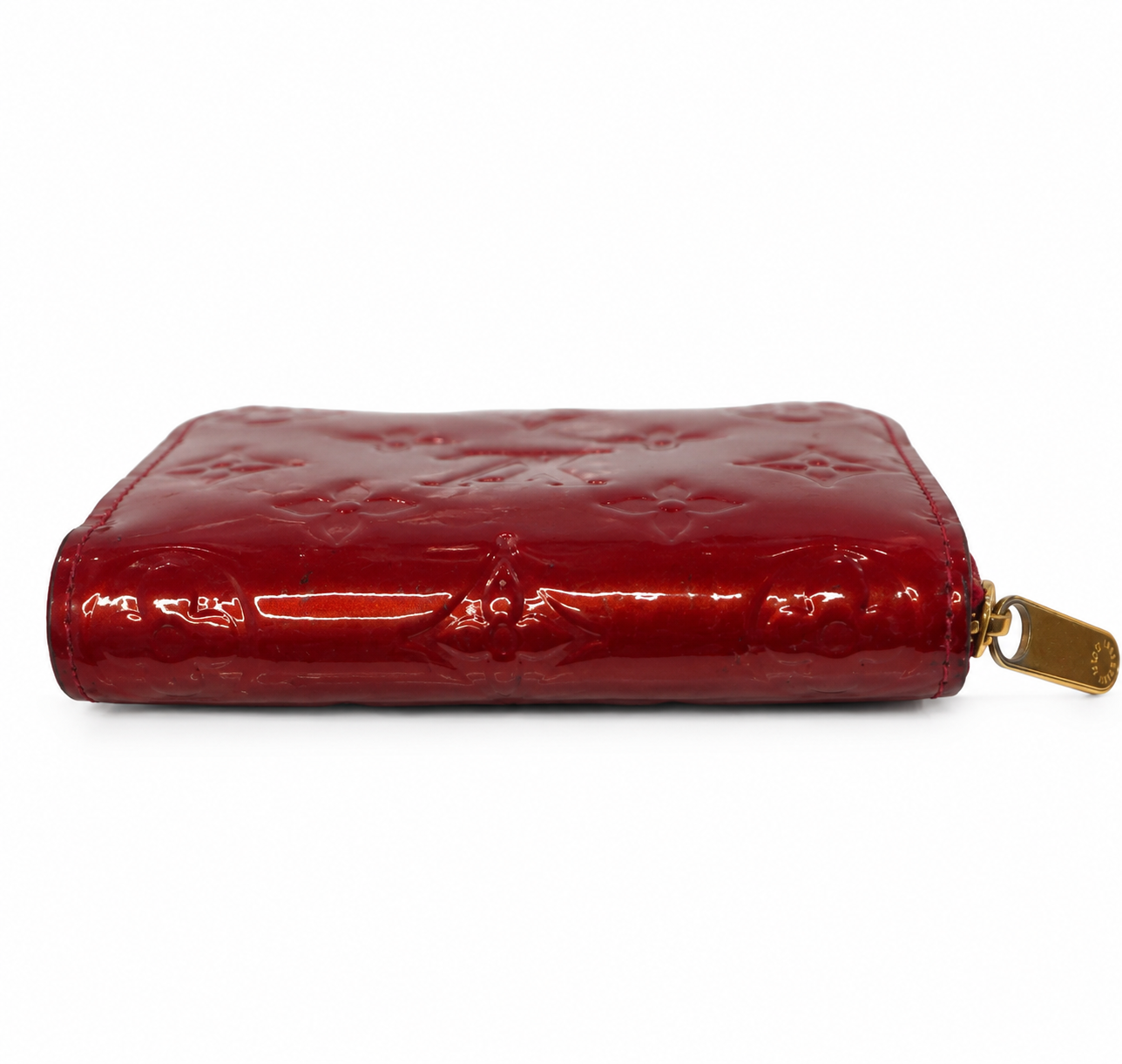 Pre-owned Louis Vuitton Monogram Vernis Zippy Coin Purse (Red)