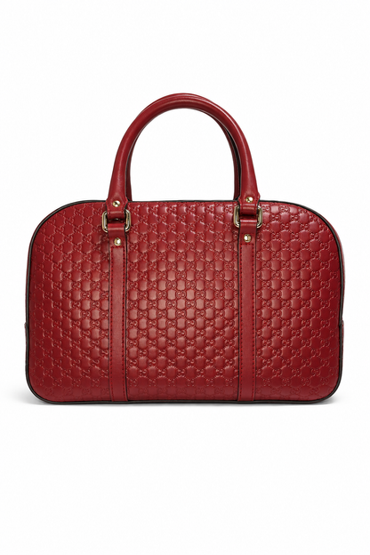 Pre-owned Gucci Microguccissima Leather bree Handbag – Red