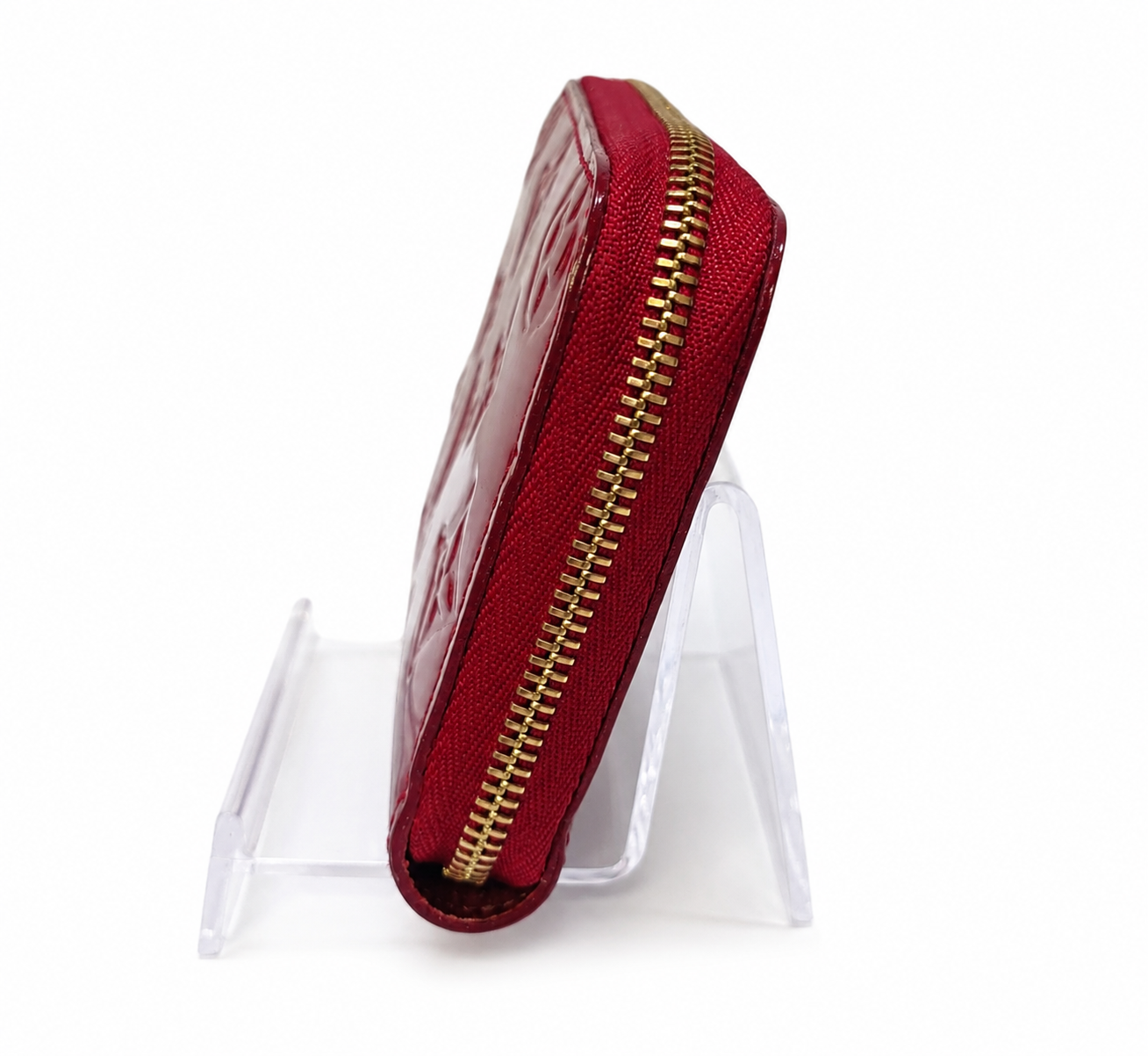 Pre-owned Louis Vuitton Monogram Vernis Zippy Coin Purse (Red)